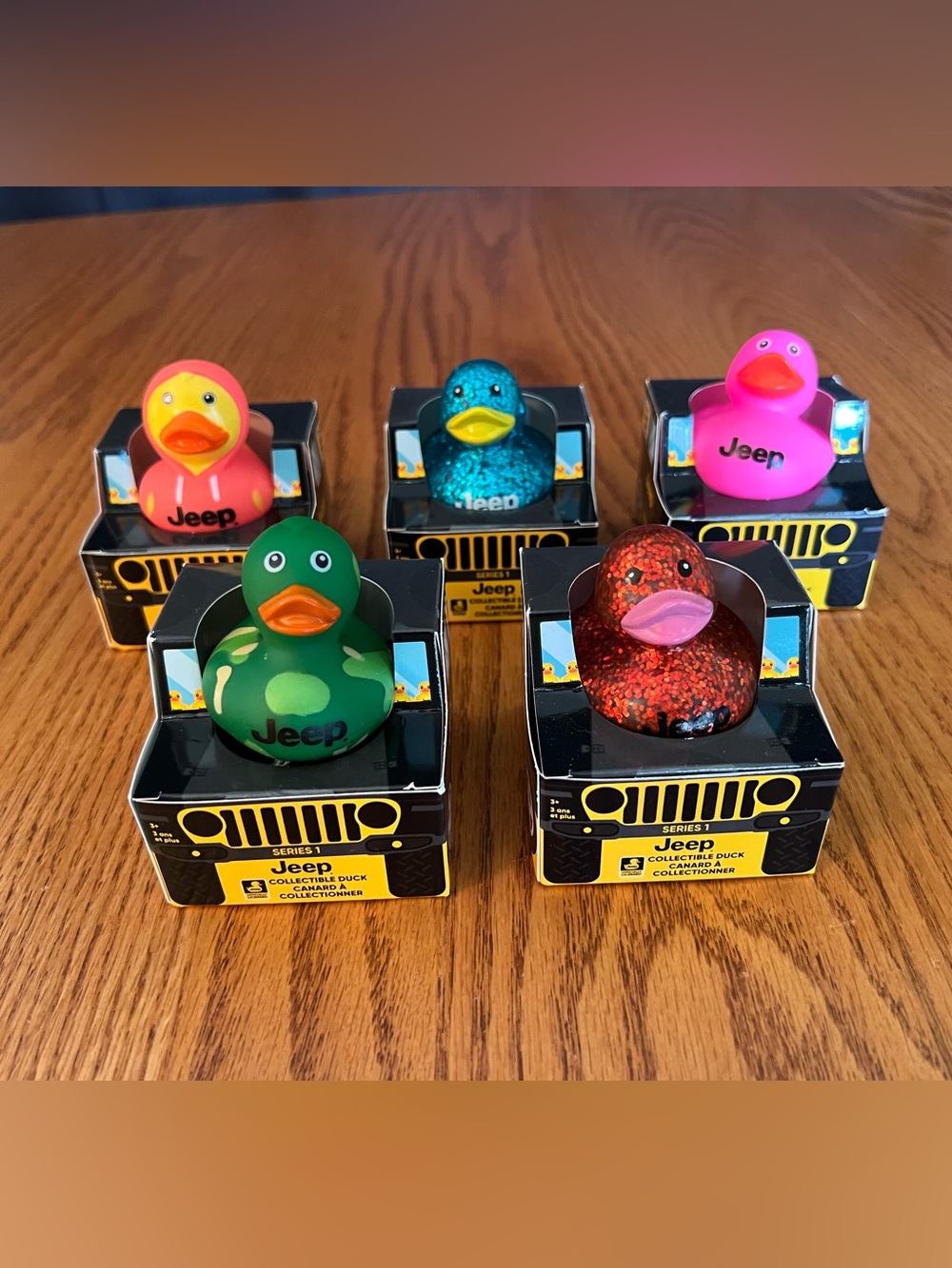 Jeep Colorful Collectible Rubber Duck -Camo, Pink, Red, Blue or Orange